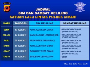 Jadwal SIM Keliling Cimahi Maret 2024