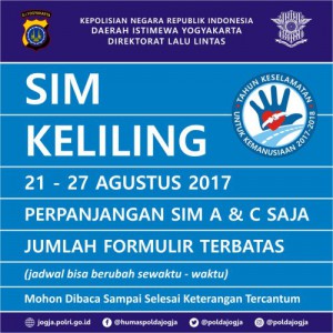 Jadwal SIM Keliling Yogyakarta April 2024