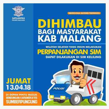Jadwal SIM Keliling Malang Mei 2025