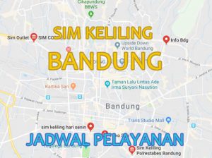 peta map jadwal sim samsat keliling bandung