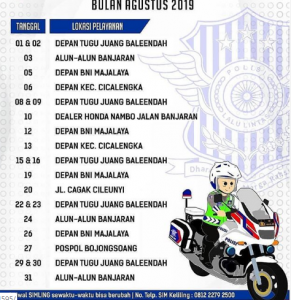 Jadwal SIM Keliling Bandung Lengkap Mei 2024