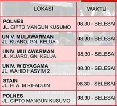 Jadwal SIM Keliling Samarinda Mei 2025