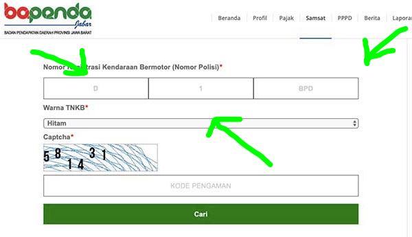 Cara melacak plat nomor via website