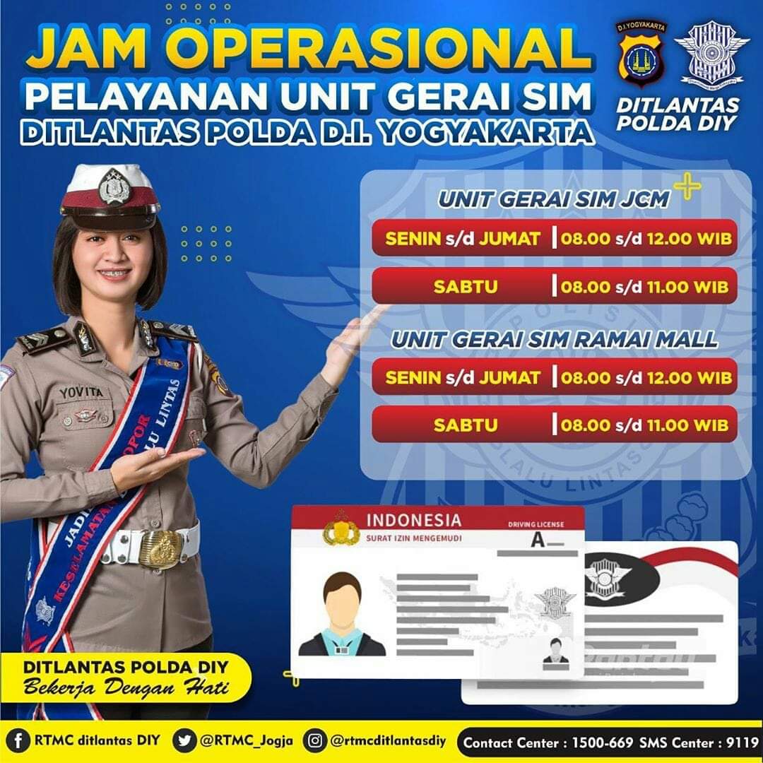 Jam Pelayanan Gerai Sim Ditlantas Polda Di Yogyakarta Jadwal Sim Keliling