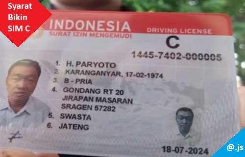 Cara Membuat SIM C dari Syarat dan Biaya Tanpa Nembak