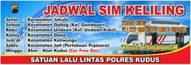 Jadwal sim keliling kabupaten kudus Februari 2024