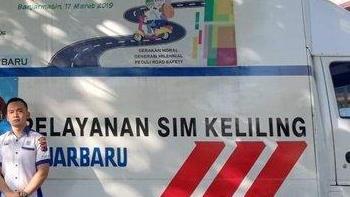 Mobil Bus Perpanjangan SIM via SIM Keliling Banjarbaru 