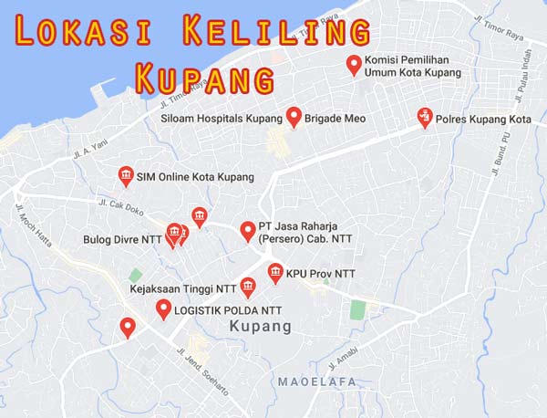 Map Lokasi sim Keliling Kota Kupang