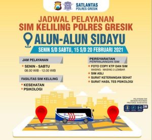 jadwal pelayanan sim keliling polres gresik