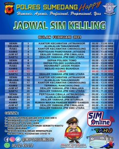 jadwal sim keliling polres Sumedang Mei 2025