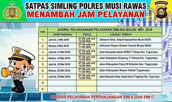 SATPAS SIM Keliling Musi Rawas