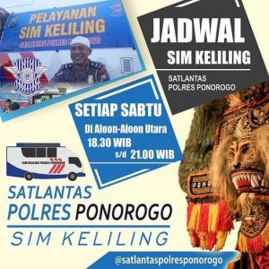 Layanan dan Jadwal SIM Keliling Satlantas Polres Ponorogo