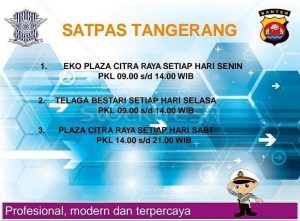 Jadwal terbaru setiap hari Satpas Tangerang