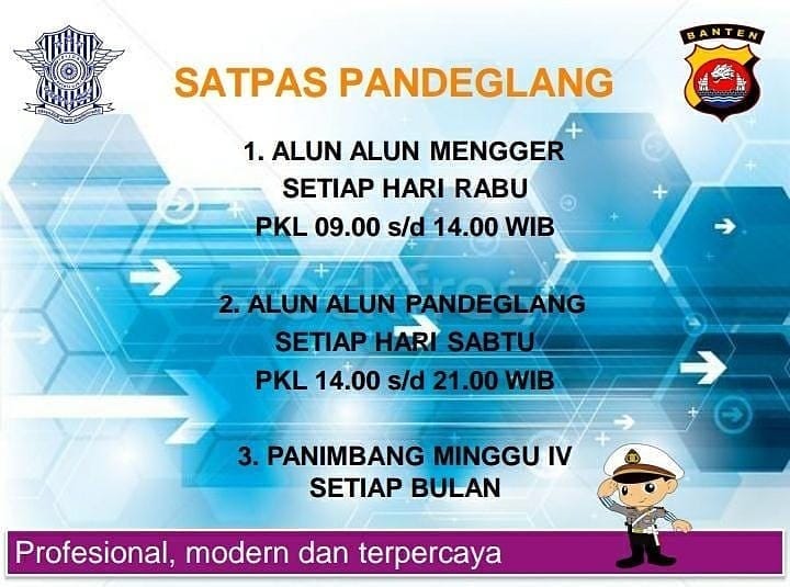 Lokasi dan Jadwal Pelayanan Satpas Pandeglang