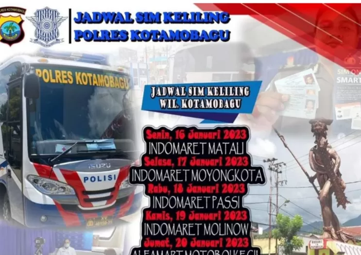 Jadwal SIM Keliling Wilayah Kotamobagu 