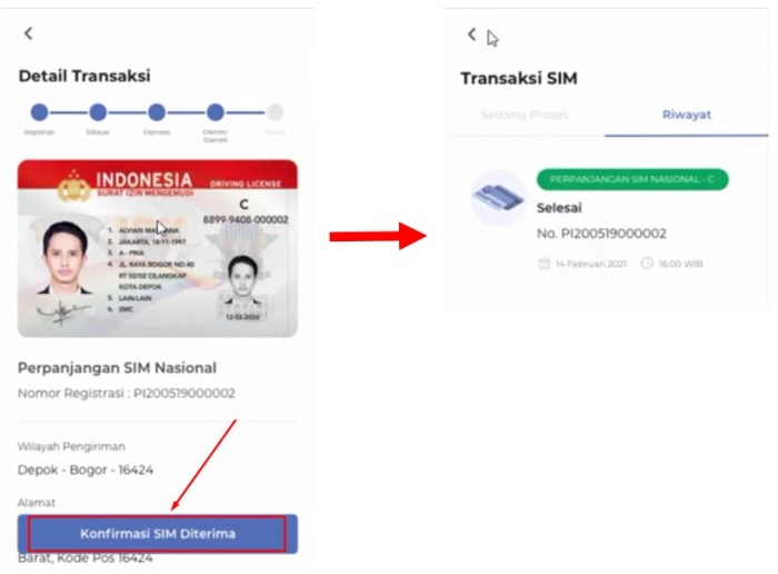 Pembaruan data pribadi pemegang SIM