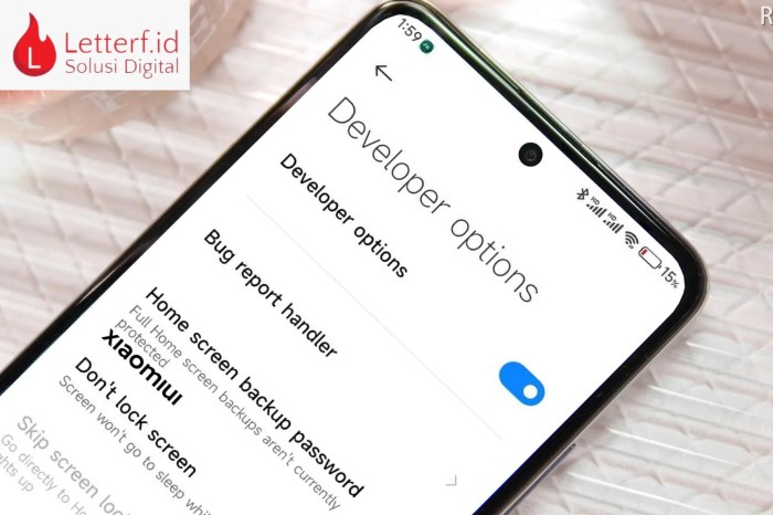 Cara mematikan opsi pengembang xiaomi