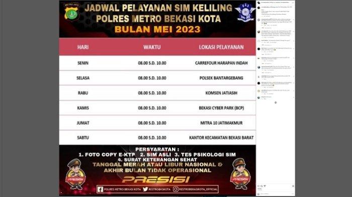 Keliling bekasi jadwal cikarang lippo Mei Mei Mei pelayanan