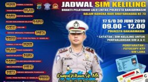 SIM Keliling Area Parkir Transmart Banjarmasin