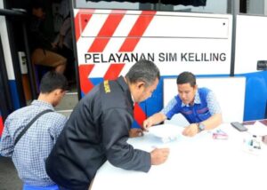 SIM Keliling Area Parkir Carrefour Bandar Lampung