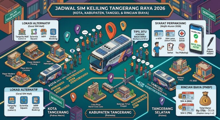 Jadwal SIM Keliling Tangerang Raya Terbaru