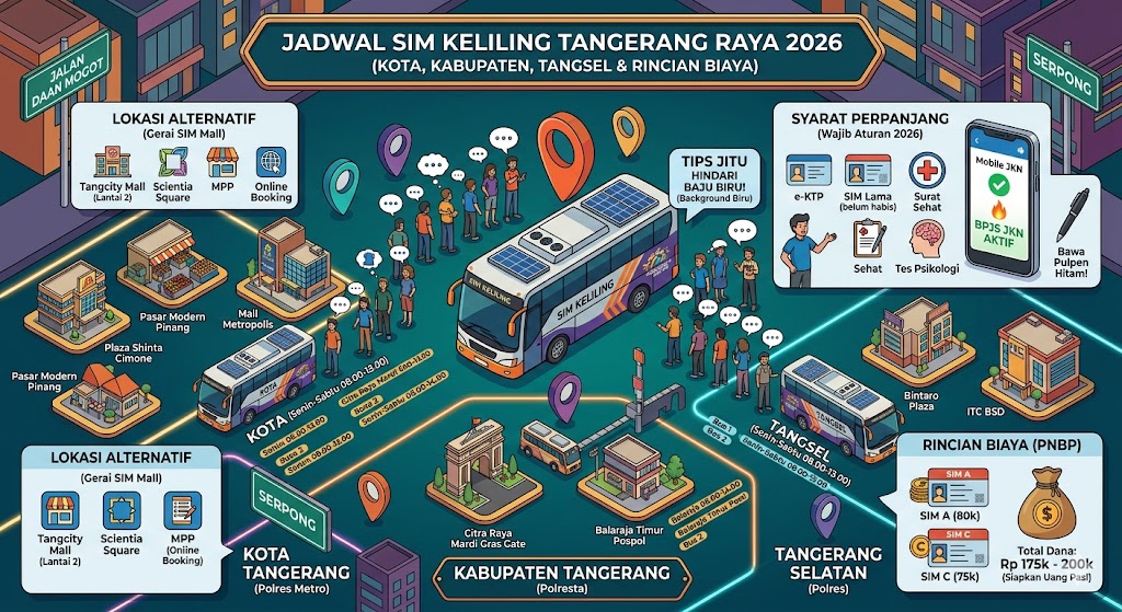 Jadwal SIM Keliling Tangerang Raya Terbaru