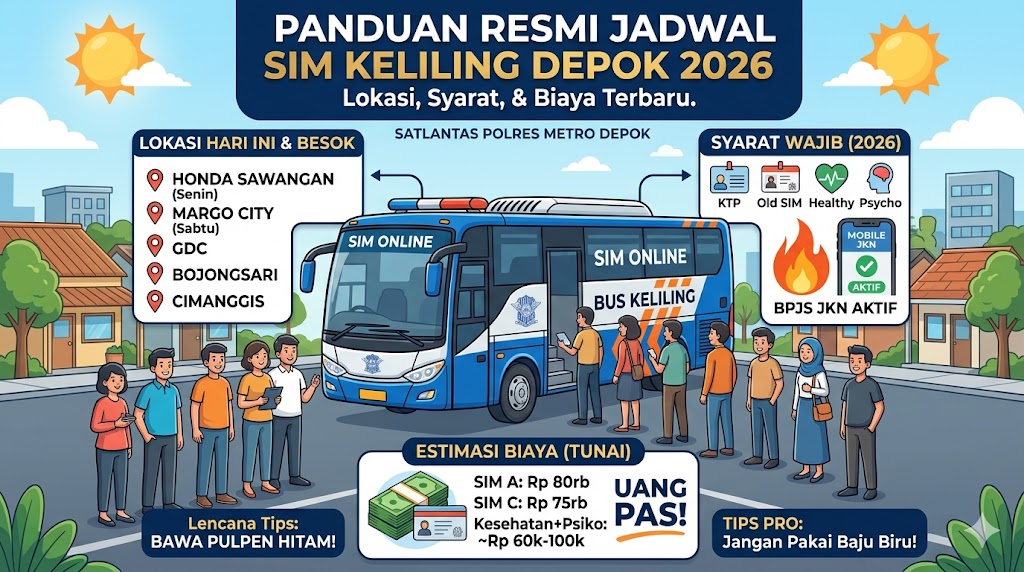Resmi Jadwal SIM Keliling Depok Terbaru